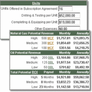 Oil & Gas Investment Calculator screenshot